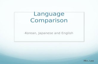 Language Comparison - Korean, Japanese and English