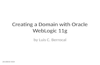 Creating a Domain with Oracle WebLogic 11g