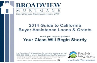 2014 Guide to California Buyer Assistance Loans & Grants