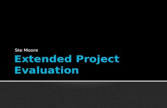 Extended project evaluation