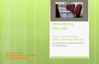 Minute by Minute: Learning the Skill of Taking Meeting Minutes