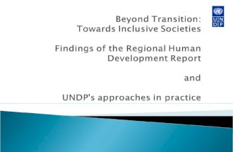 Beyond Transition: Towards Inclusive Societies UNDP