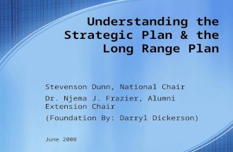Strategic Plan and Long Range plan for the Admin Zone V2
