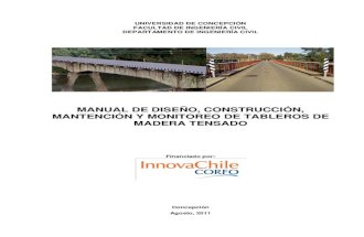 MANUAL DE DISEÑO, CONSTRUCCIÓN, MANTENCIÓN Y MONITOREO DE TABLEROS DE MADERA TENSADO