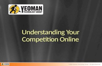 Understanding Your Competitors Online Strategy