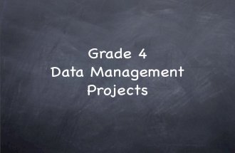 Gr 4 Data Management Projects