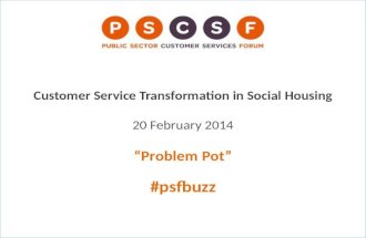 Crowd sourcing solutions for customer service transformation in social housing