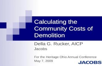Calculating The Community Costs Of Demolition