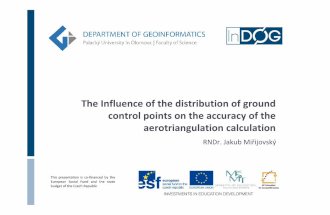 Miřijovský, J: The Influence of the Distribution and Amount of Ground Control Points on the Accuracy of the Aerotriangulation Calculation