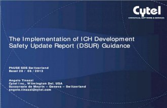 The Implementation of ICH Development Safety Update Report (DSUR) Guidance