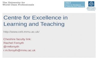 CELT Intro for MMU Cheshire Lecturers 2014