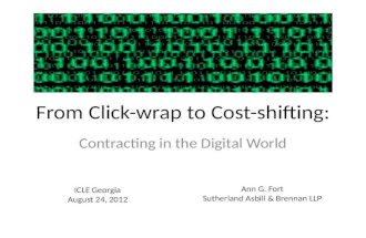 Click-Wrap To Cost-Shifting