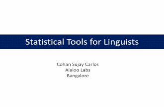 Statistics for linguistics