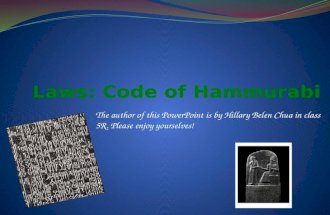 Laws: Code of Hammurabi