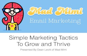Simple Marketing Tactics To Grow and Thrive