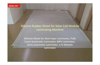 Silicone rubber sheet for solar cell module laminating machine