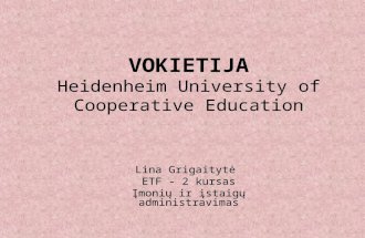 VOKIETIJA - Heidenheim University of Cooperative Education