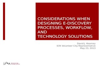 Considerations When Building e-Discovery