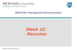 Week 12 Managerial Communication