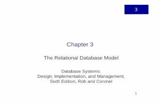 Database design, implementation, and management -chapter03