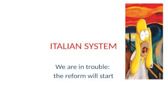 Presentazione sistema ed. italiano in inglese