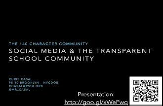 The 140 Character Community: Social Media & the Transparent School Community