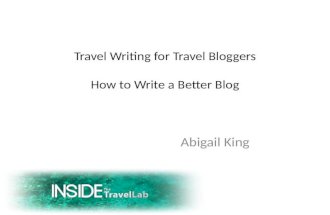 How To Write A Better Travel Blog - TBU Innsbruck