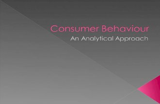Study Of Consumer Behaviour An Analytical Approach