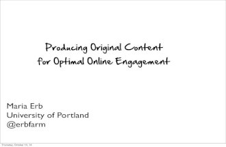 Producing Original Content for Optimal Online Engagement
