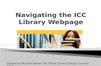 Navigating the ICC Library Webpage