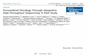 Personalized Oncology Through Integrative High-Throughput Sequencing:
