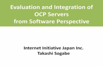 Evaluation and Integration of OCP Servers from Software Perspective