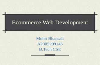Ecommerce Web Development