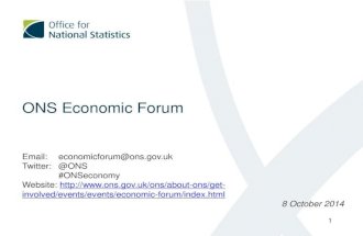 What's new. ONS Economic Forum Oct 2014