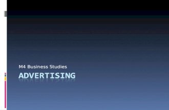 M4 - Business Studies - Advertising