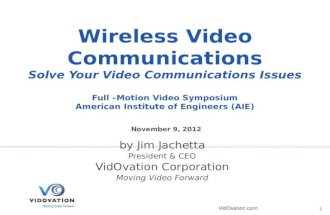 Wireless Video Communications Speech - FMV 2012