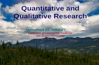 Quantitative and qualitative research