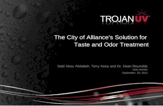 Ohio AWWA City of Alliance Selection of UV Oxidation for Taste & Odor treatment