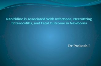 Ranitidine is associated with infections, necrotizing enterocolitis
