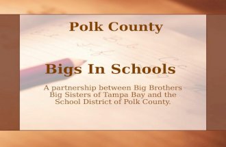Big Brothers Big Sisters School Report for Polk County