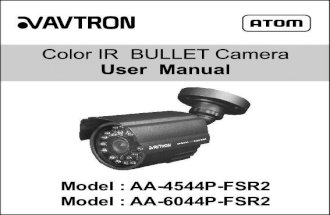 Avtron IR Bullet Camera Aa 4544-6044 p-fsr2-manual