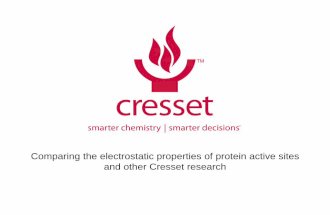 Comparing the electrostatic properties of protein active sites and other cresset research