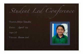 Student Led Conference - Miyu