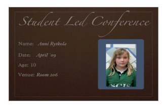 Student Led Conference - Anni