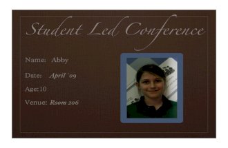 Student Led Conference - Abby