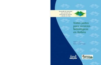 Tratos justos para servicios hidrologicos en bolivia