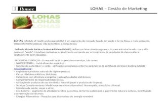 Lohas (lifestyle of health and sustainability) 5