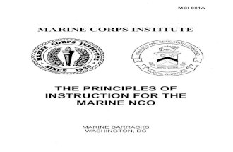 Principles of Instruction for the Marine NCO