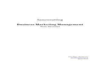 Samenvatting - Business Marketing Management - Wim Biemans