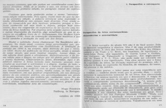 Hugo Friedrich. “Perspectiva e retrospecto”. in: Estrutura da lírica moderna. 1978